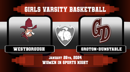 Navigate to Girls Varsity Basketball vs. Westborough - Girls & Women in Sports Night - 1/26/24