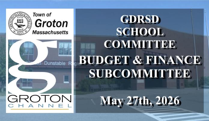 GDRSD Budget and Finance Committee 5/27/26