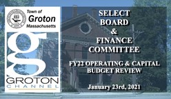 Navigate to Finance Committee w/Select Board - Budget Meeting 1/23/21 via Internet Conference